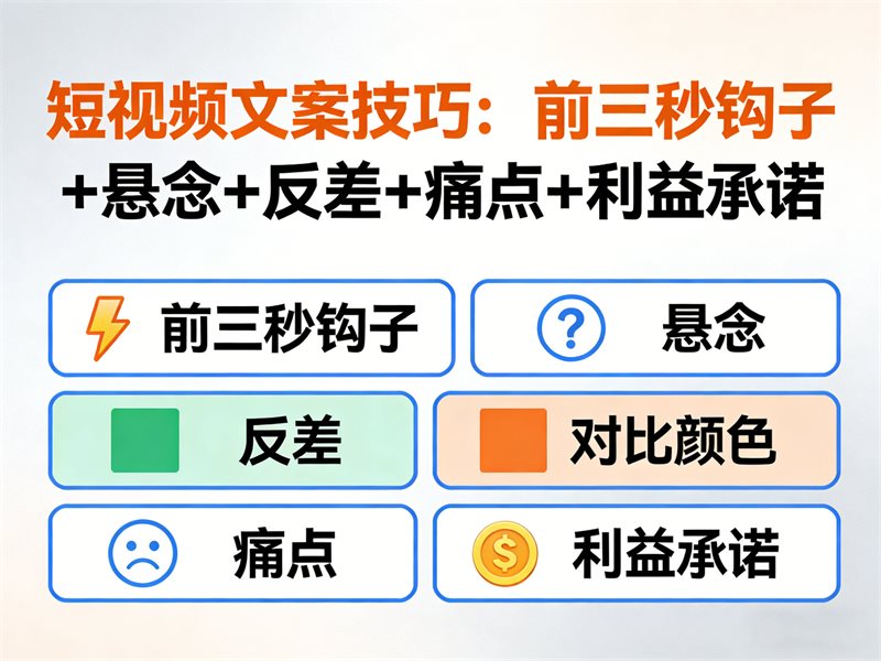 短视频文案的“钩子定律”：前3秒抓住用户的黄金法则